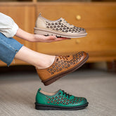 Cut Out Oxfords For Summer Soft Lace up Flats